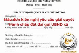 Đơn Kiến Nghị Tranh Chấp Đất Đai